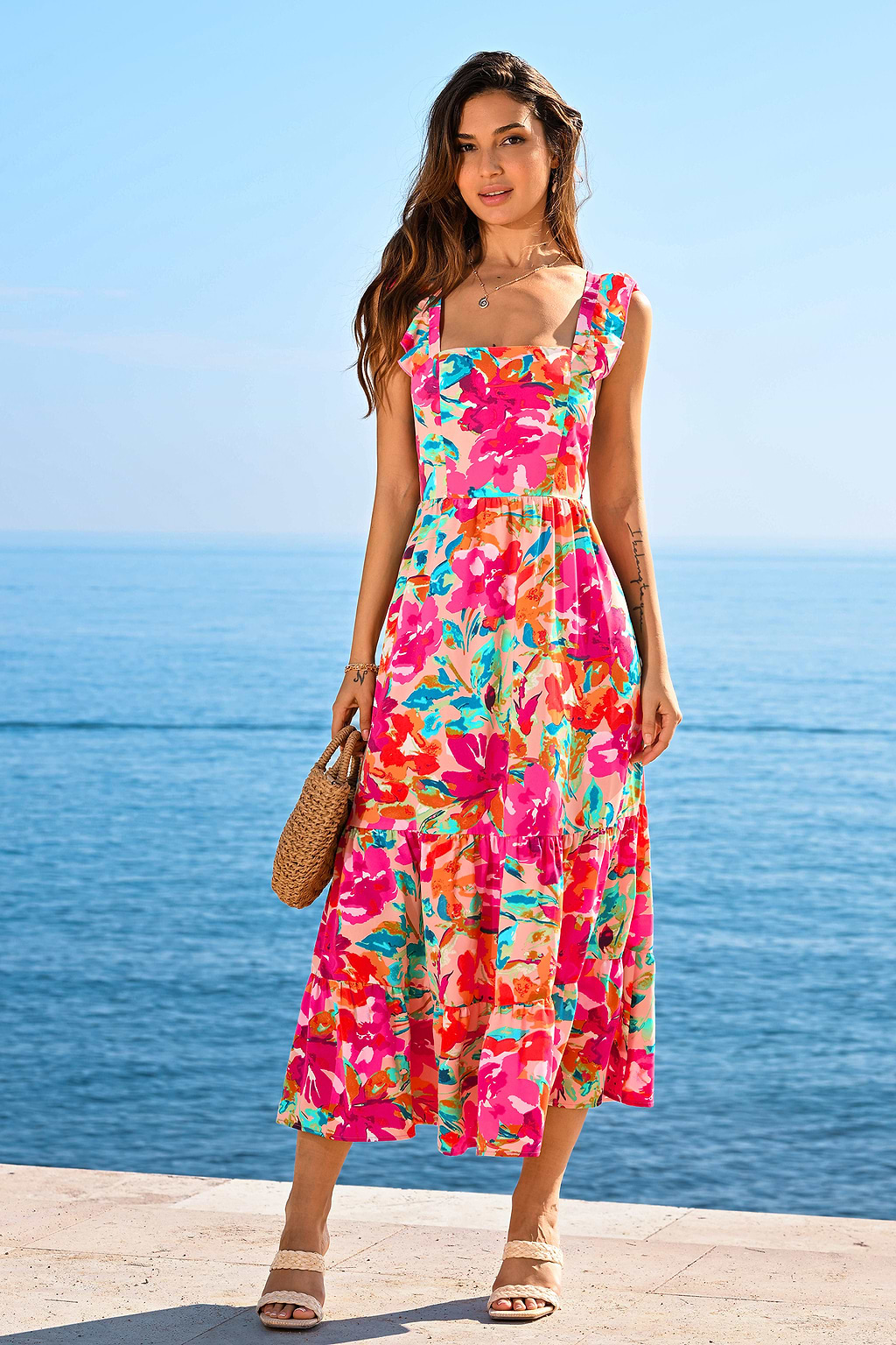Juicy Blossom Floral Maxi Dress