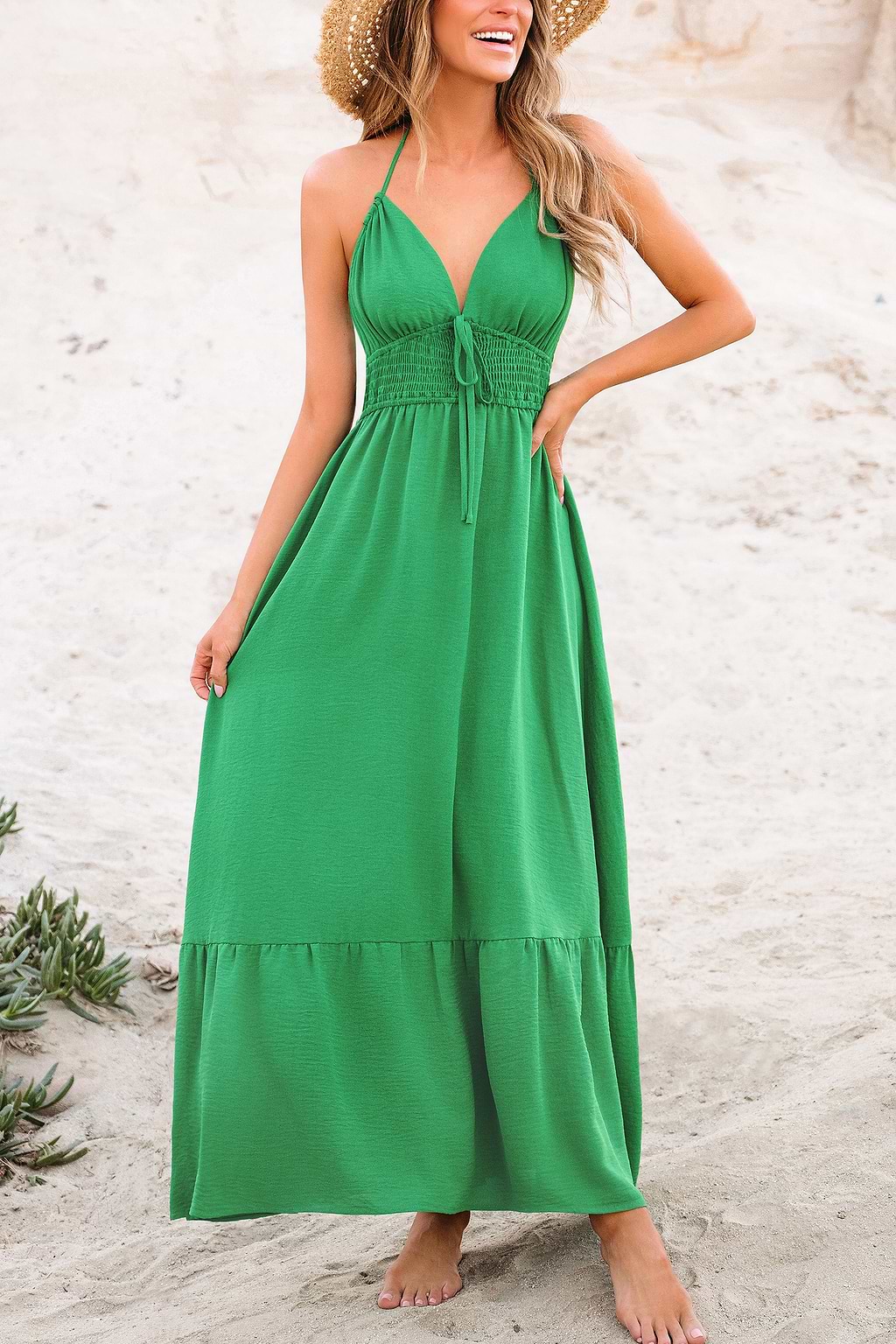 Lime Zest Green Maxi Dress