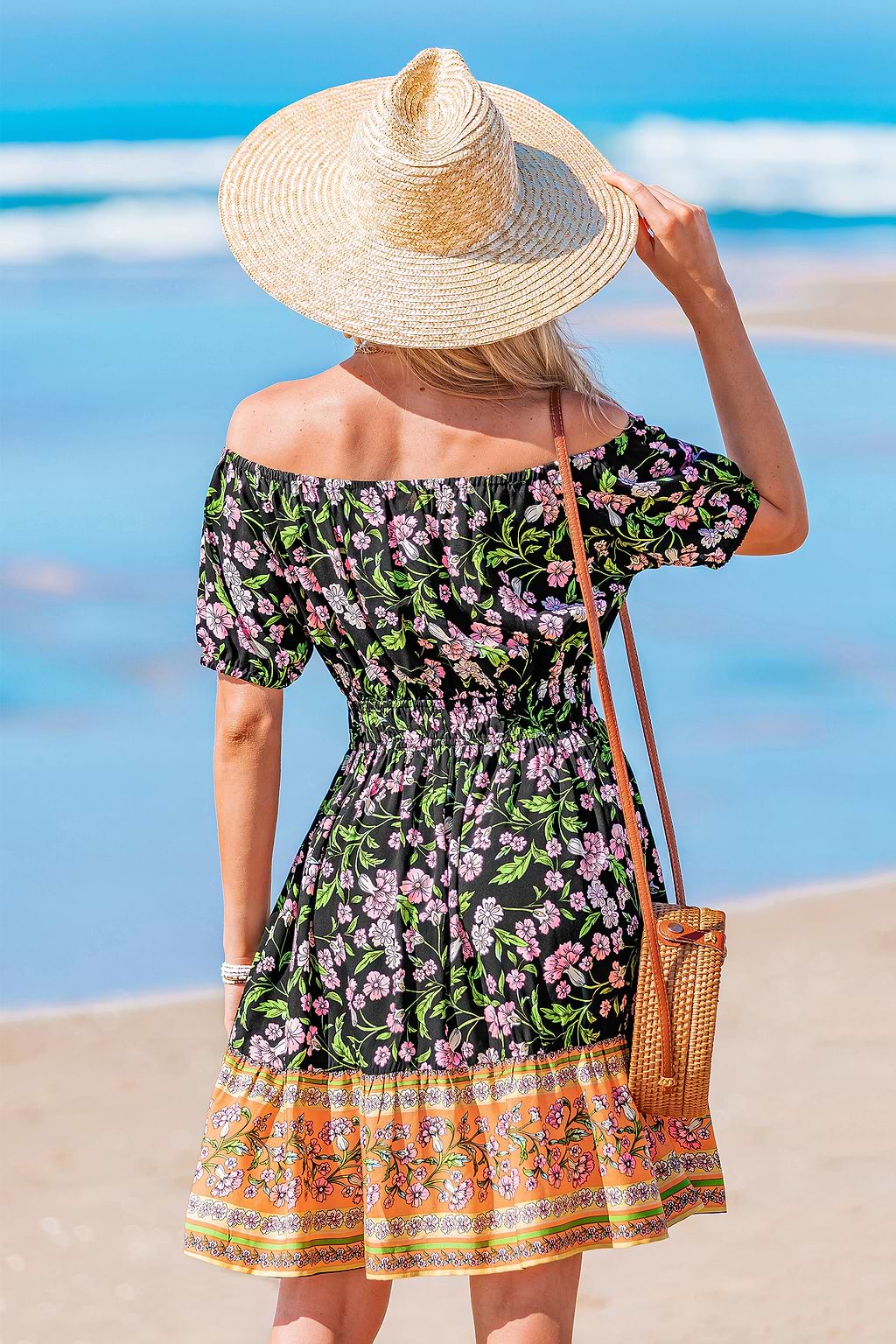 Tulp Glow Bloemen Mini Jurk