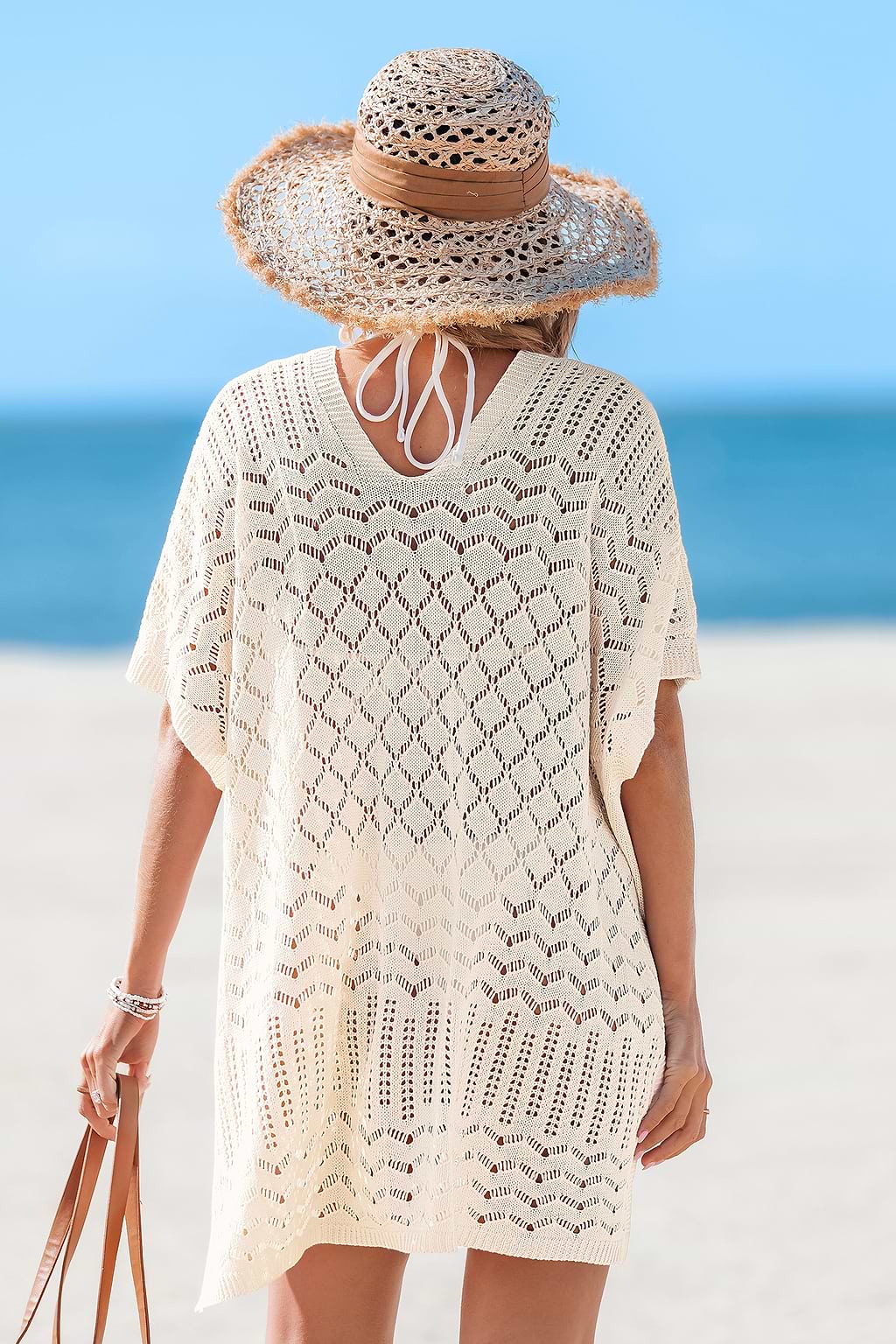 Sukienka mini Laguna Escape w kolorze beżowym