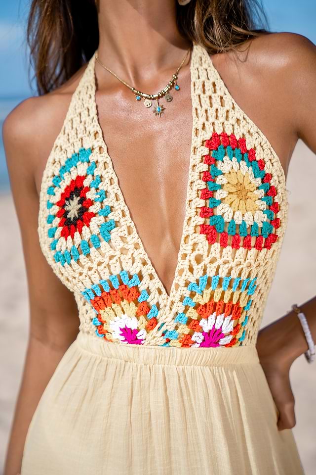 white christmas dresses Roxy Crochet Cover Up Dress - Women's