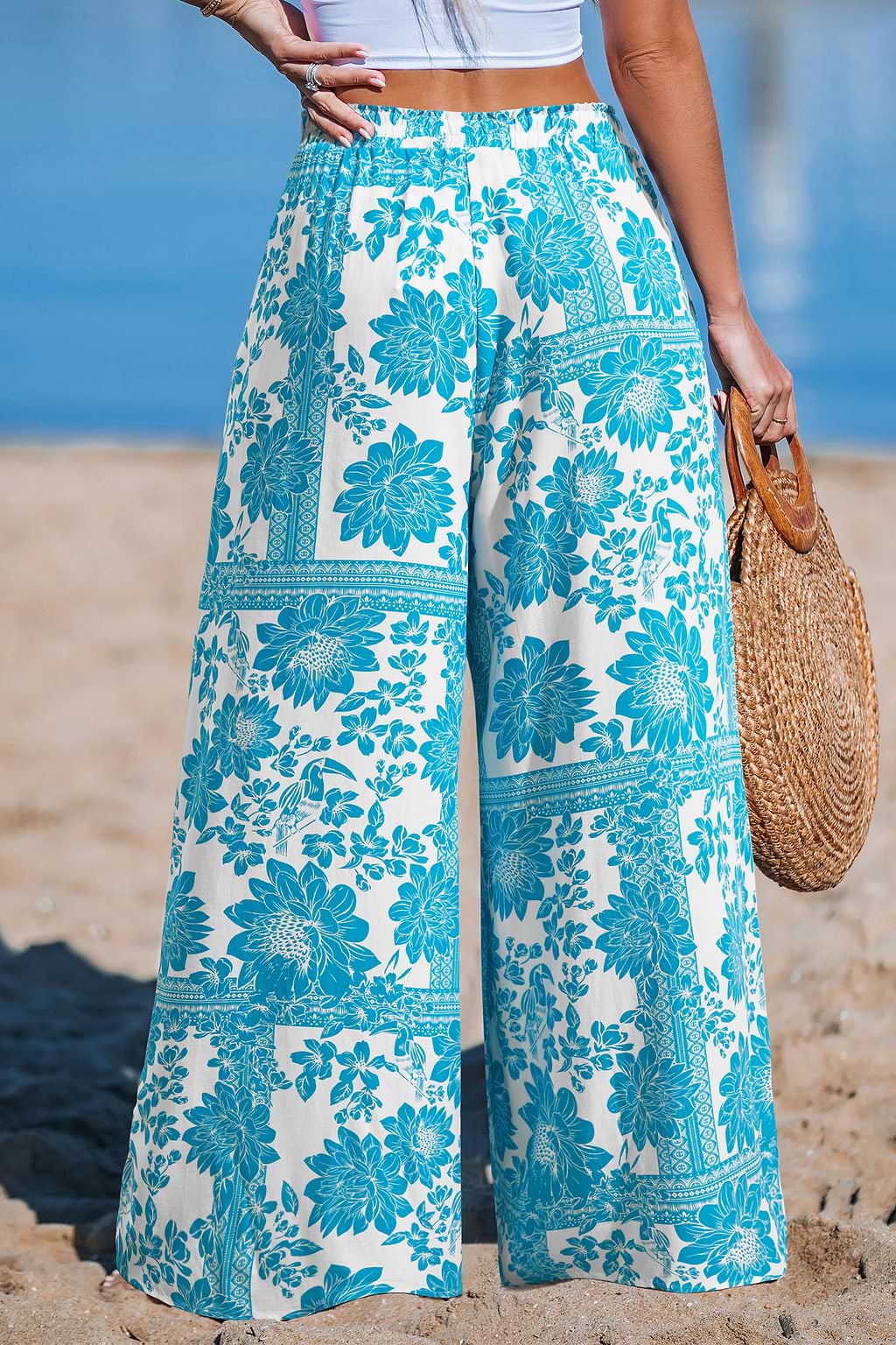 Vintage Tapestry Floral Cover-Up Pants