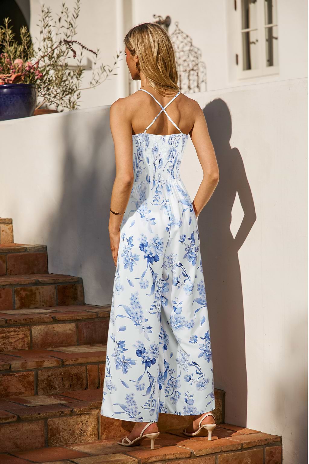 Icy Blooms Floral Jumpsuit