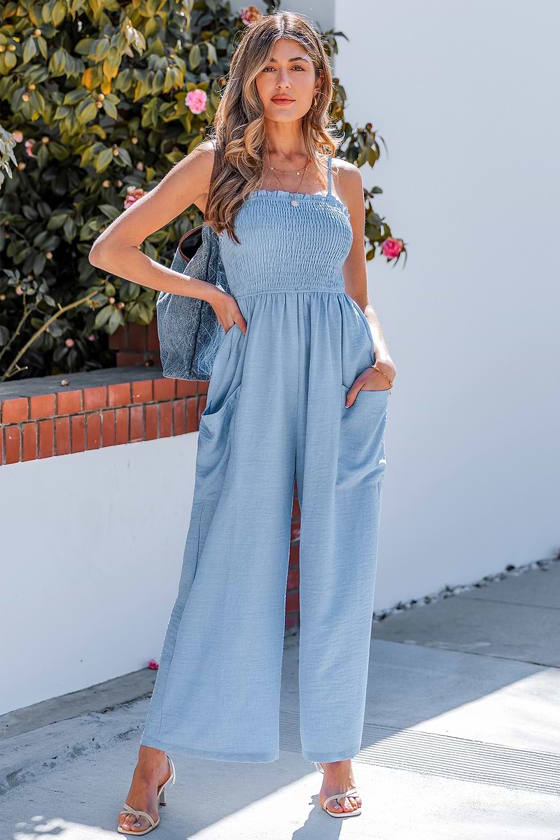 Silver Lining Blue Jumpsuit