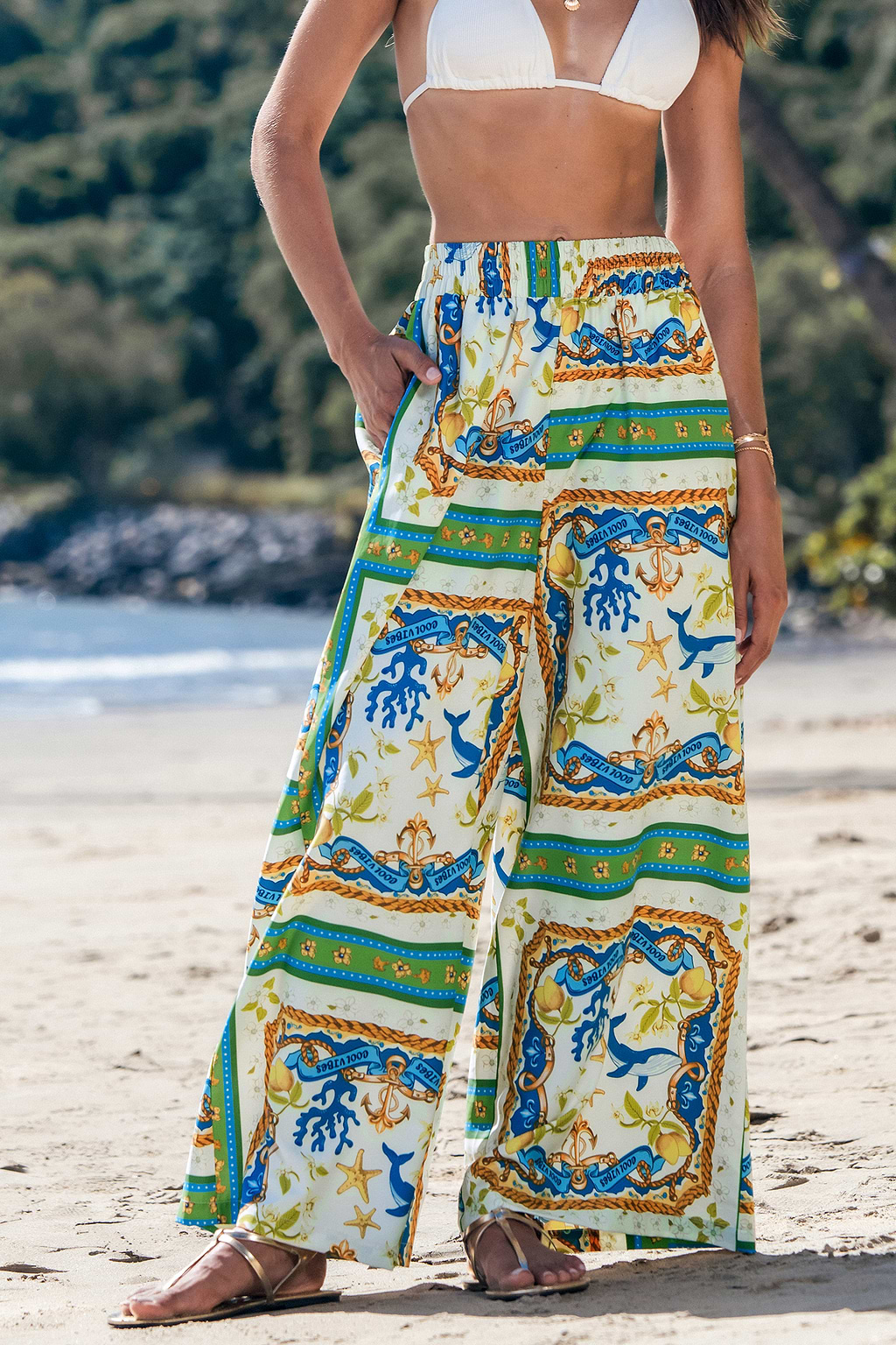 Anchors Away Nautical Cover-Up Pants