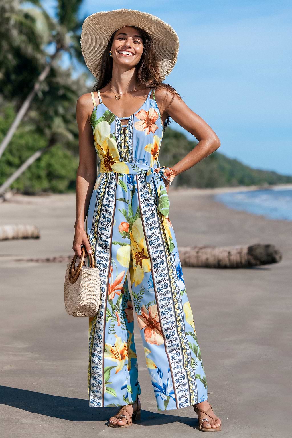 Daisy Breeze Floral Jumpsuit