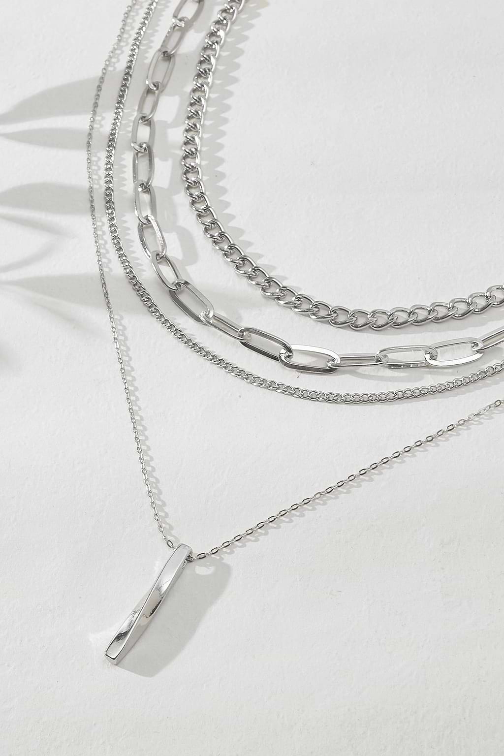 Perfect Layers Silver-Tone Necklace Set