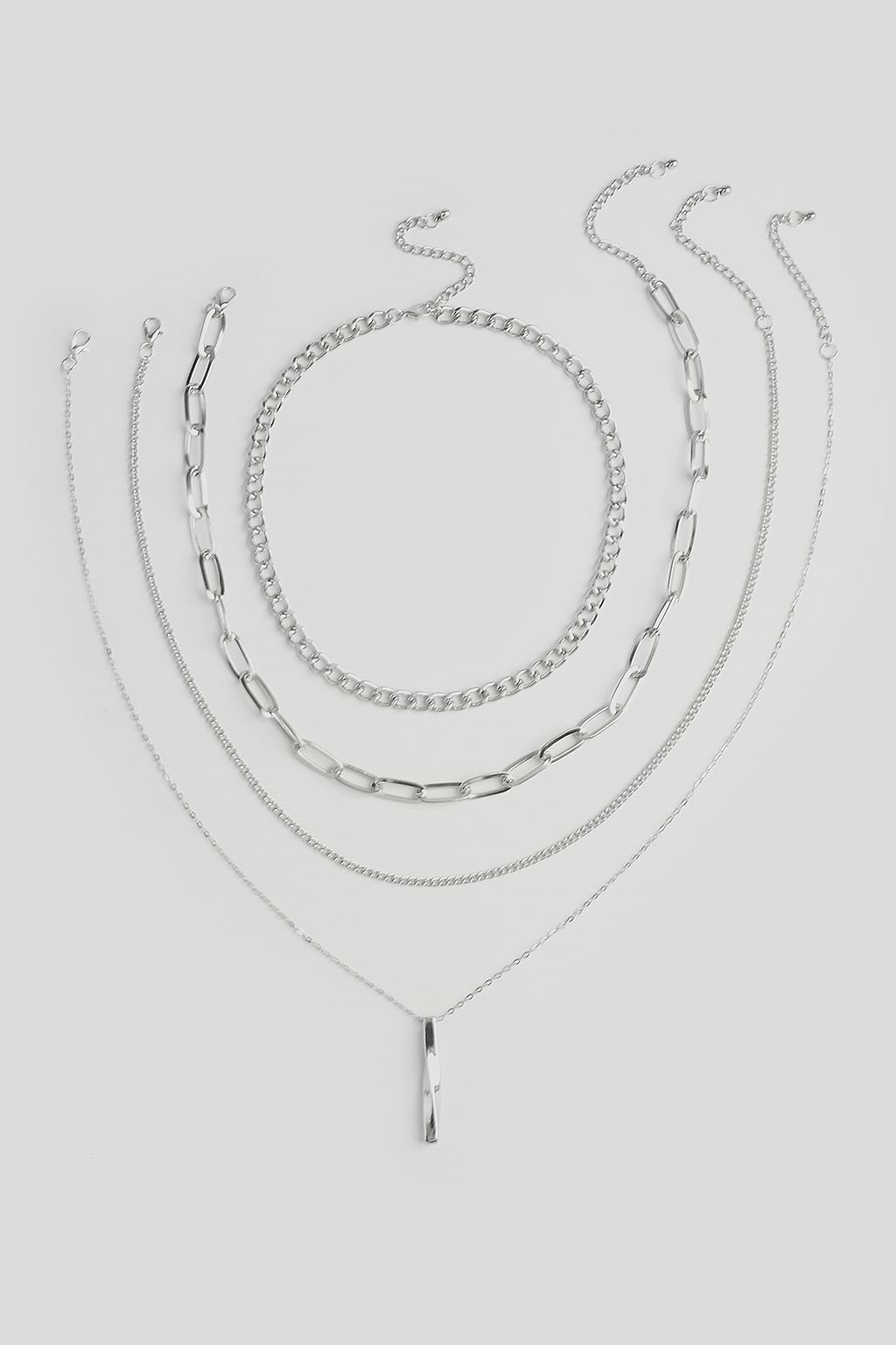 Perfect Layers Silver-Tone Necklace Set