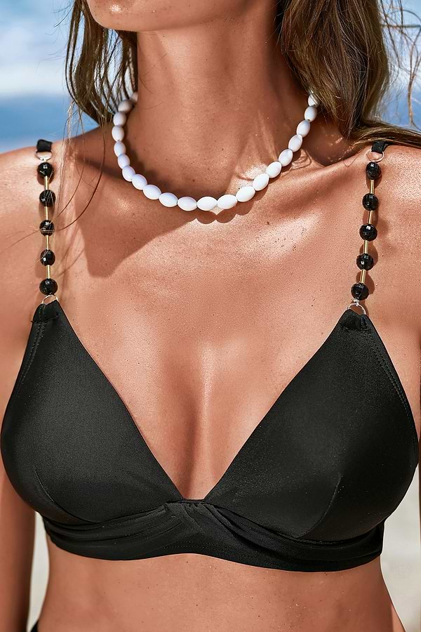Lustrous Onyx Black Bikini Set