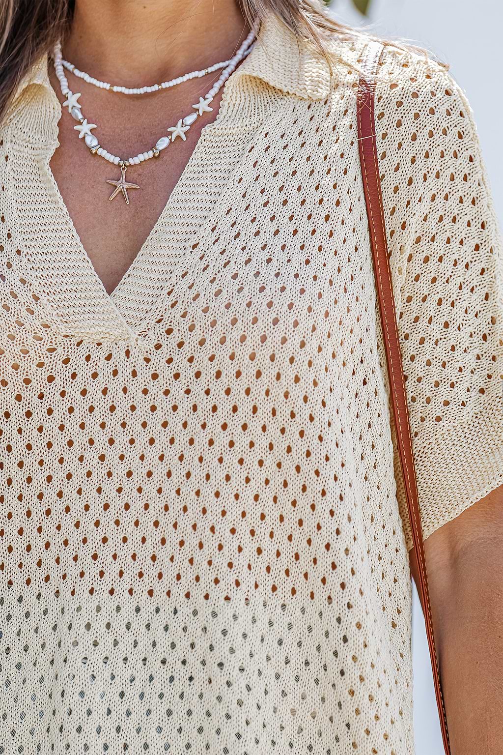Lauren Beige Knit Top