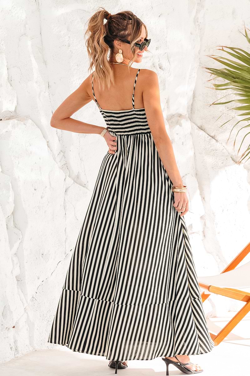 Subtle Lines Striped Maxi Dress