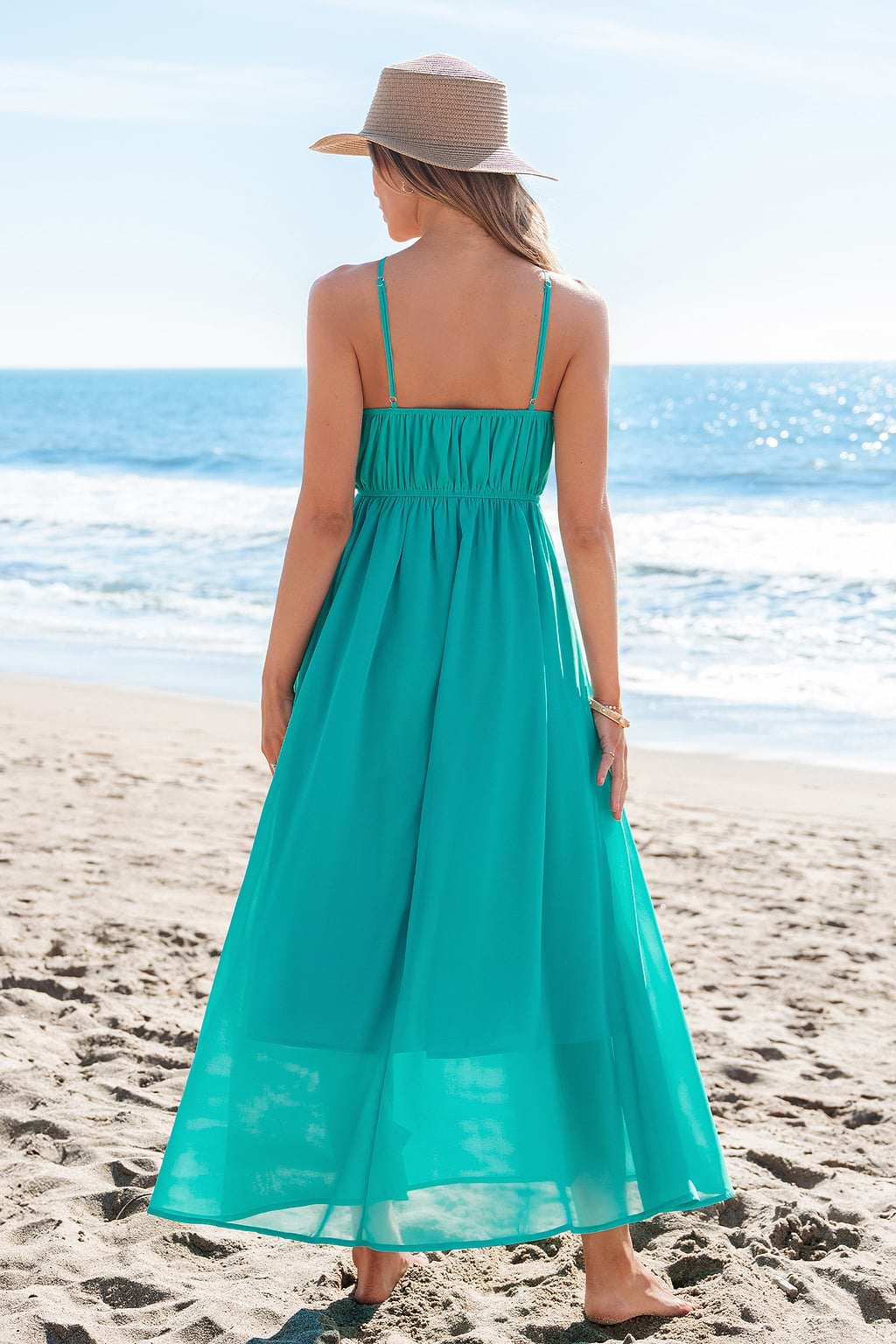 Cabana Bay Aqua Maxi Dress