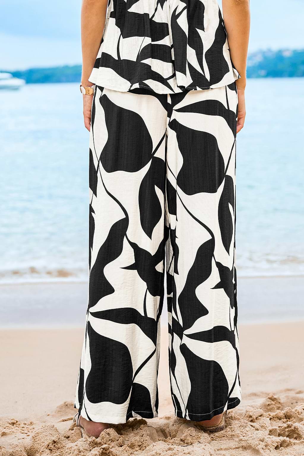Dreamy Flow Abstract Cover-Up Pants