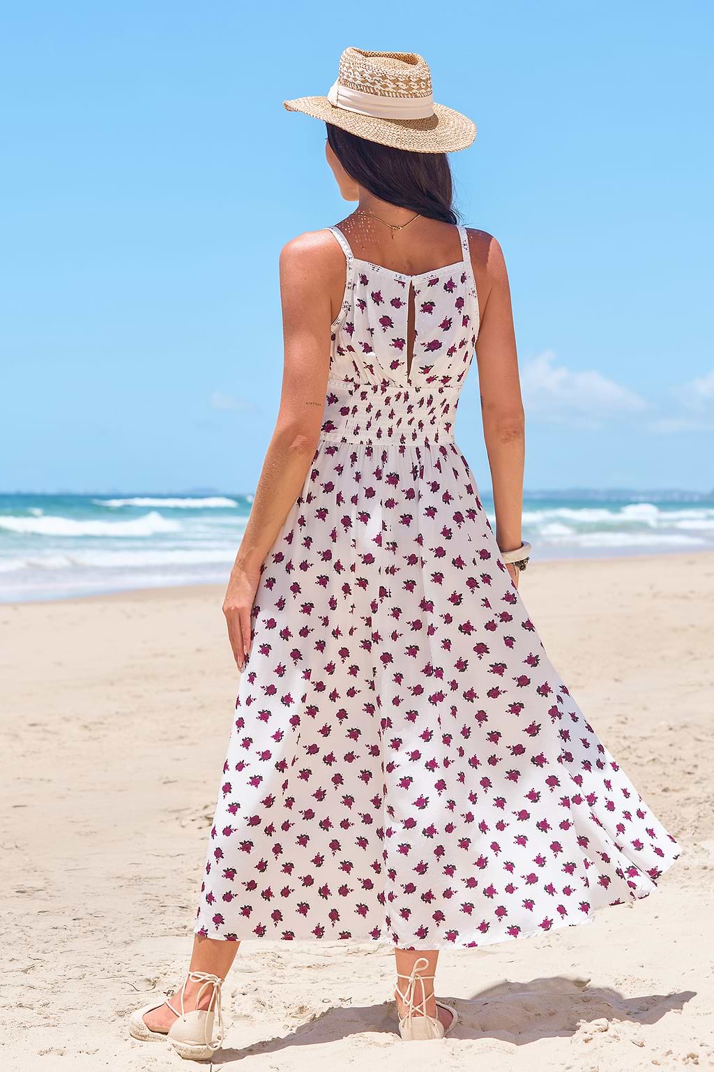 Sweet Rose Floral Maxi Dress