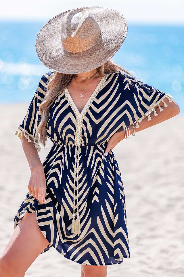 Tropic Oasis Abstract Mini Dress