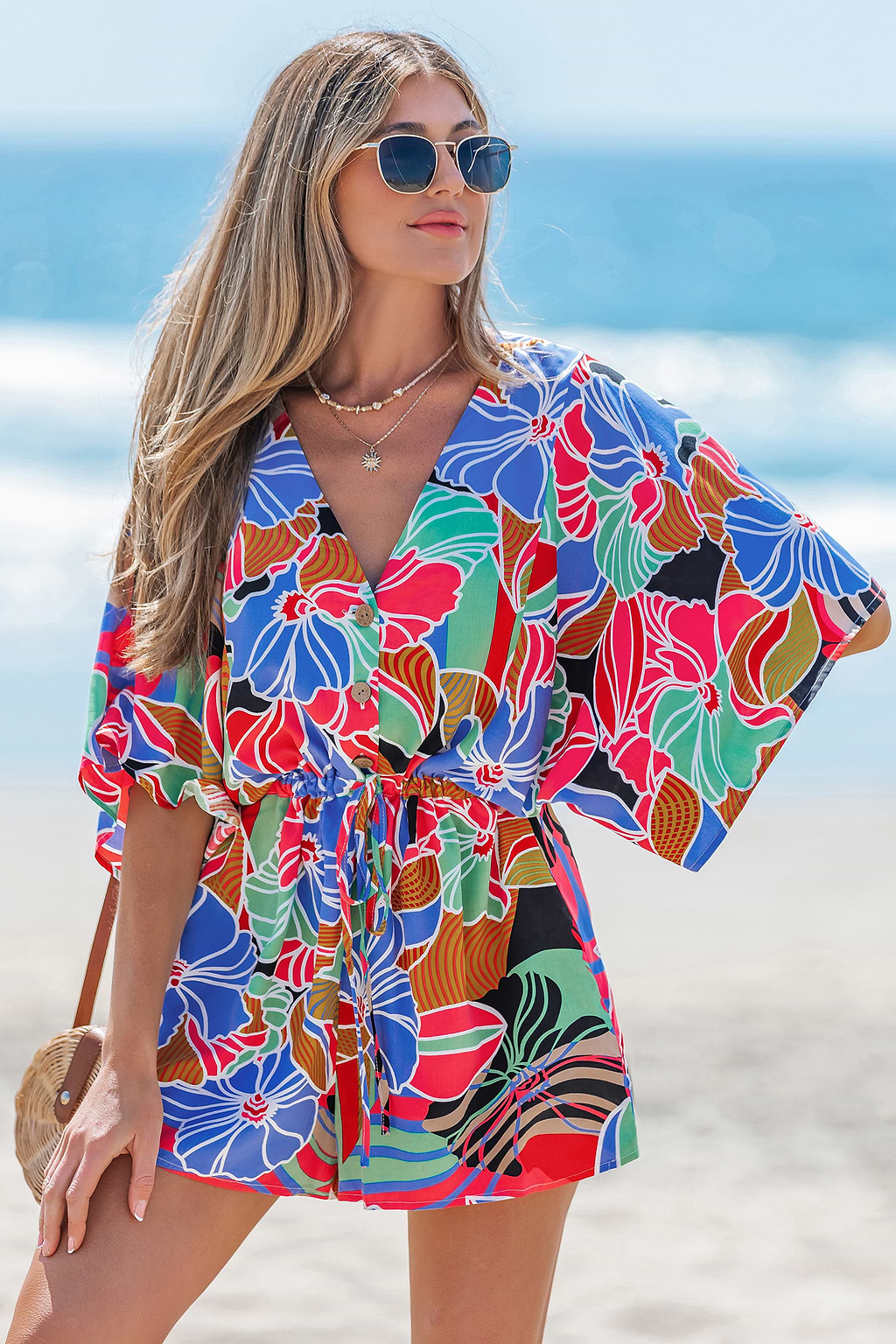 Summer Splash Floral Romper