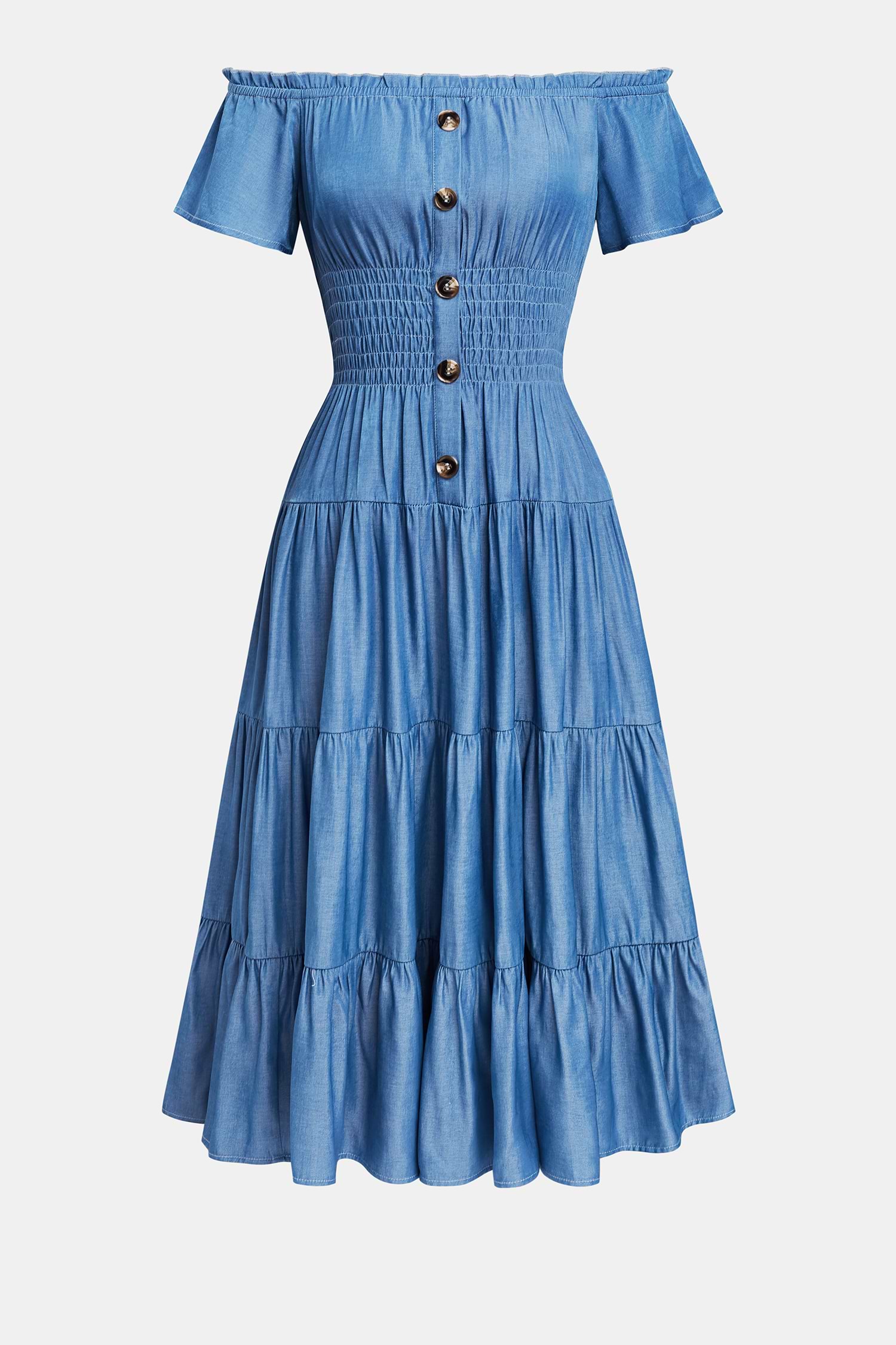 Ocean View Denim Midi Dress Ocean View Denim Midi Dress