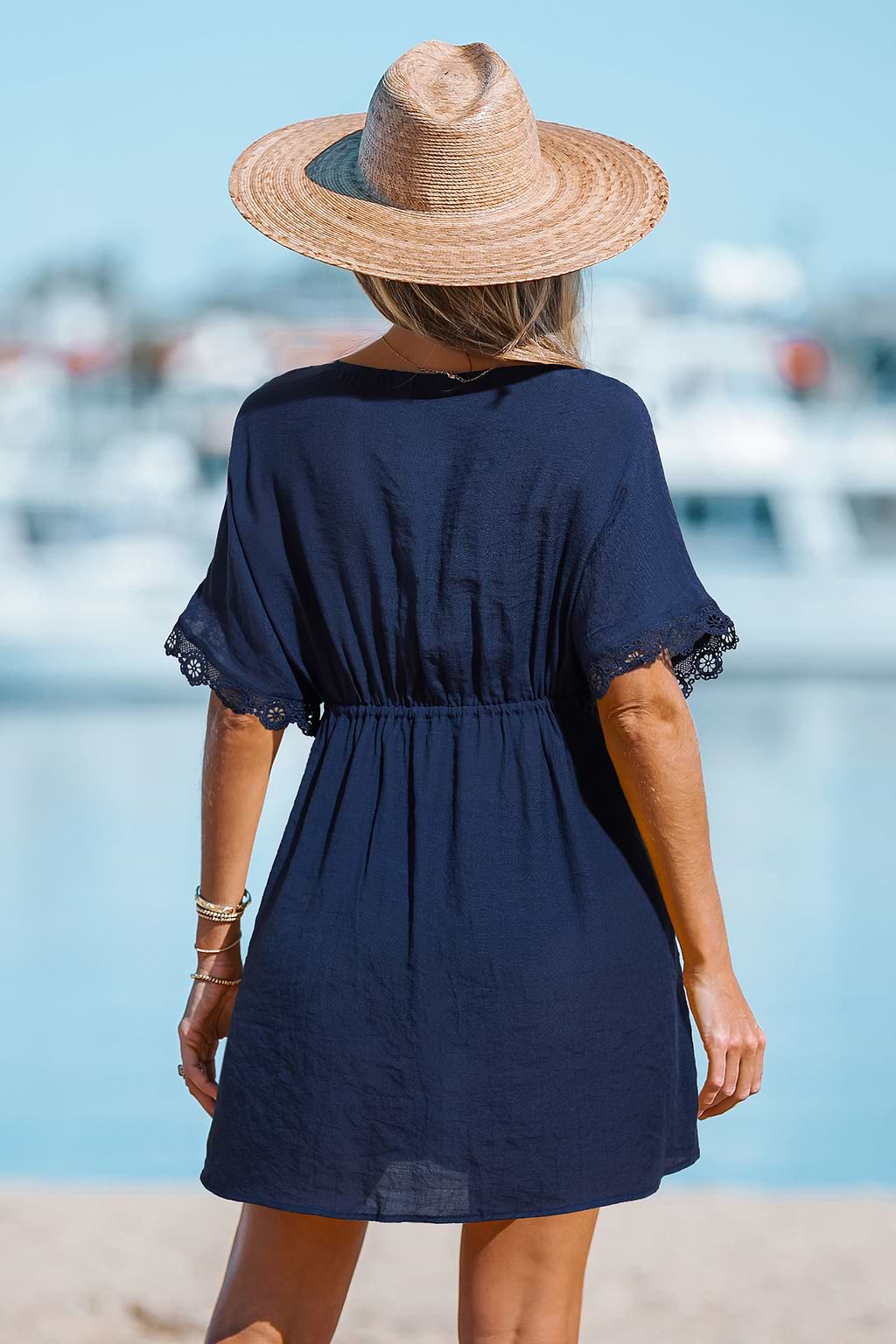 Sweet Daydream Blue Cover-Up Mini Dress