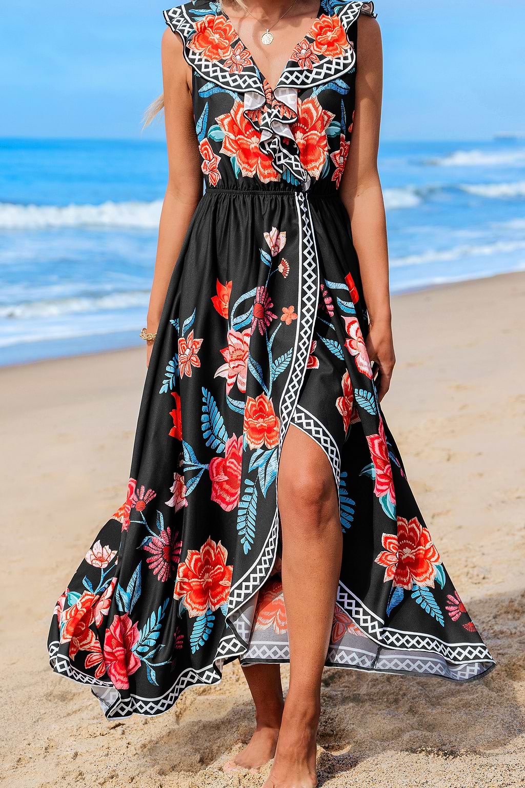Romantic Bouquet Floral Maxi Dress