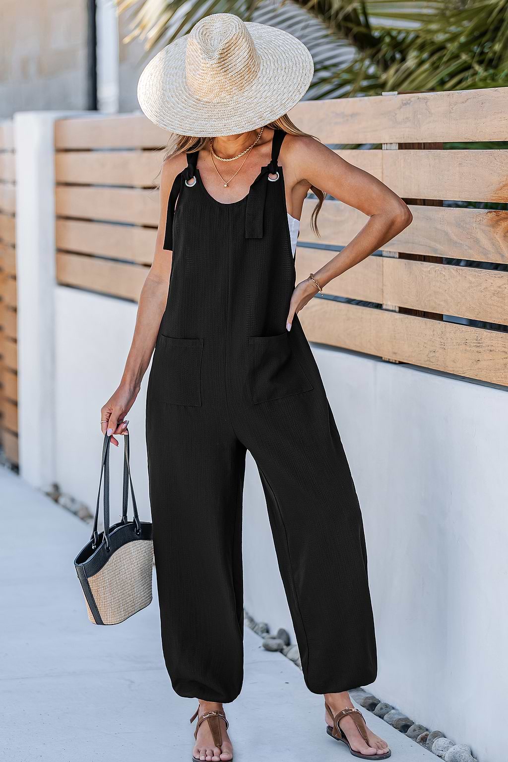 City Ease Black Jumpsuit