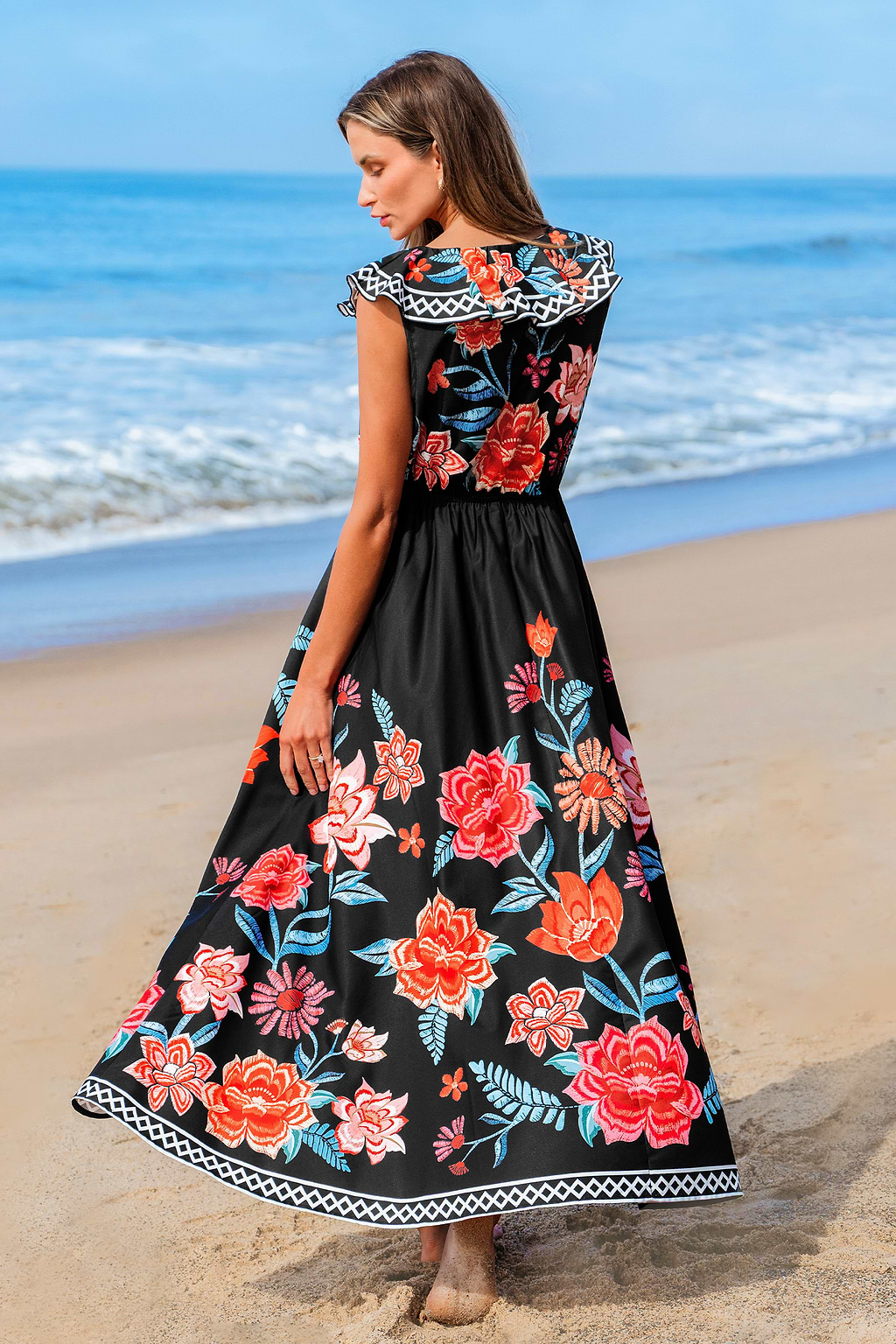 Romantic Bouquet Floral Maxi Dress