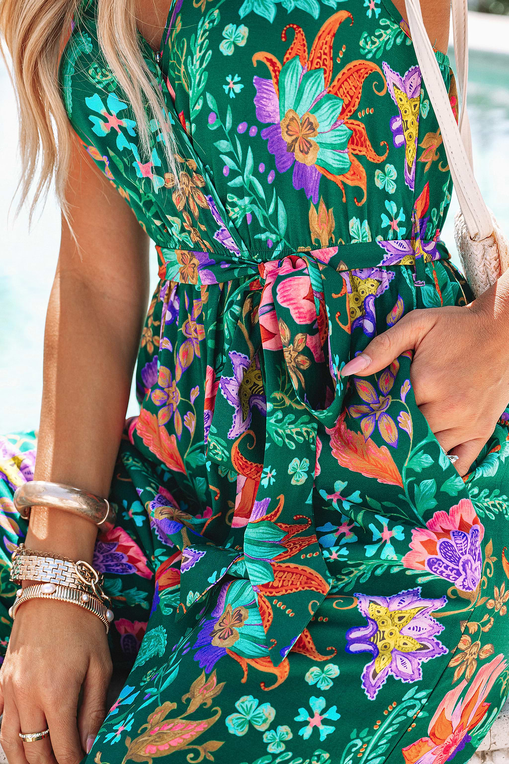 Combinaison florale col surplis