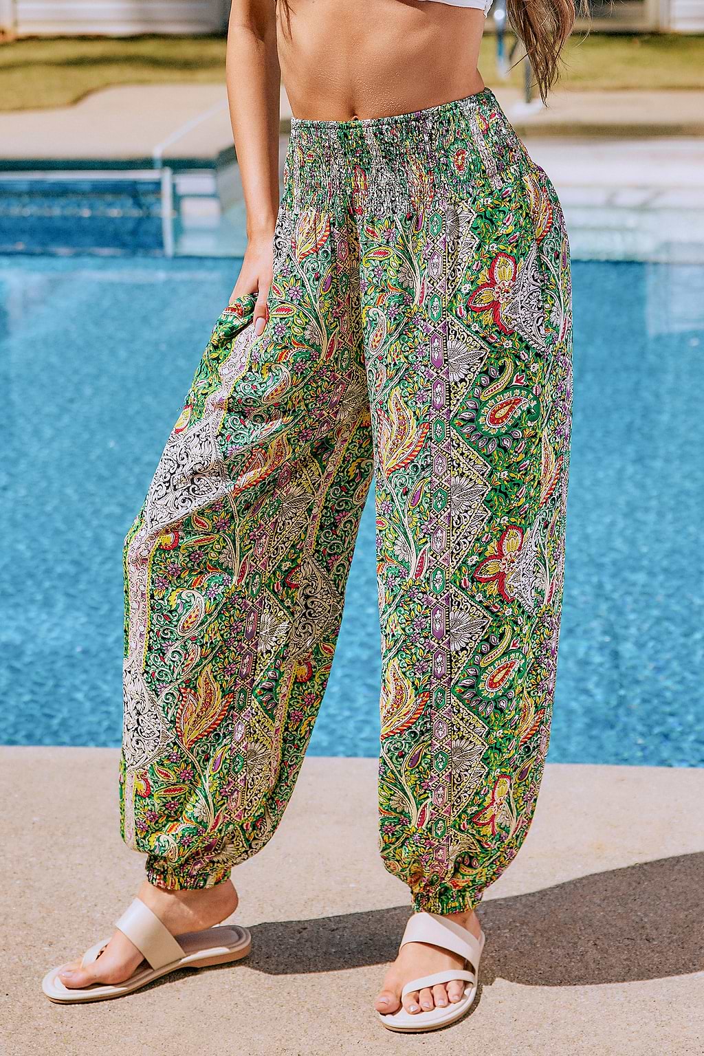Honey Rock Paisley Cover-Up Pants