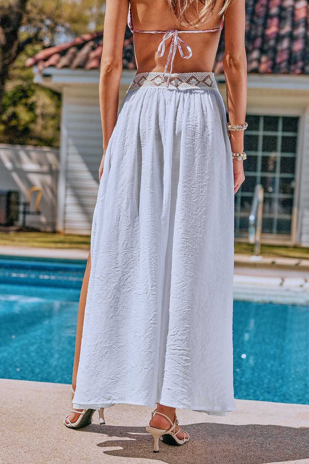 Morning Tide White Cover-Up Sarong