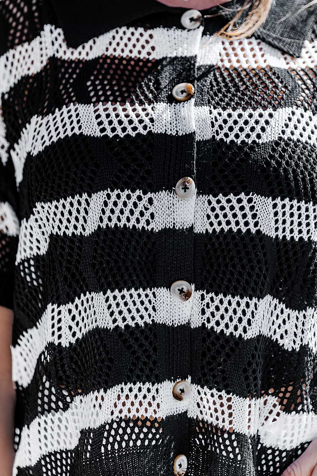 No Agenda Striped Knit Top