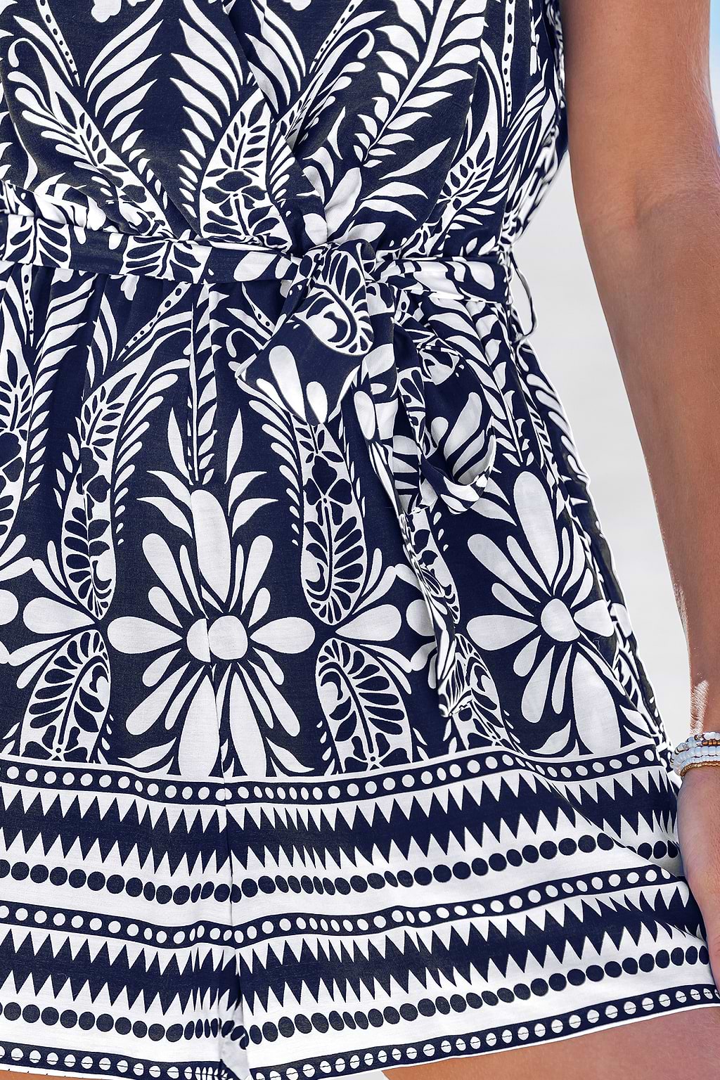 Noir Garden Floral Romper