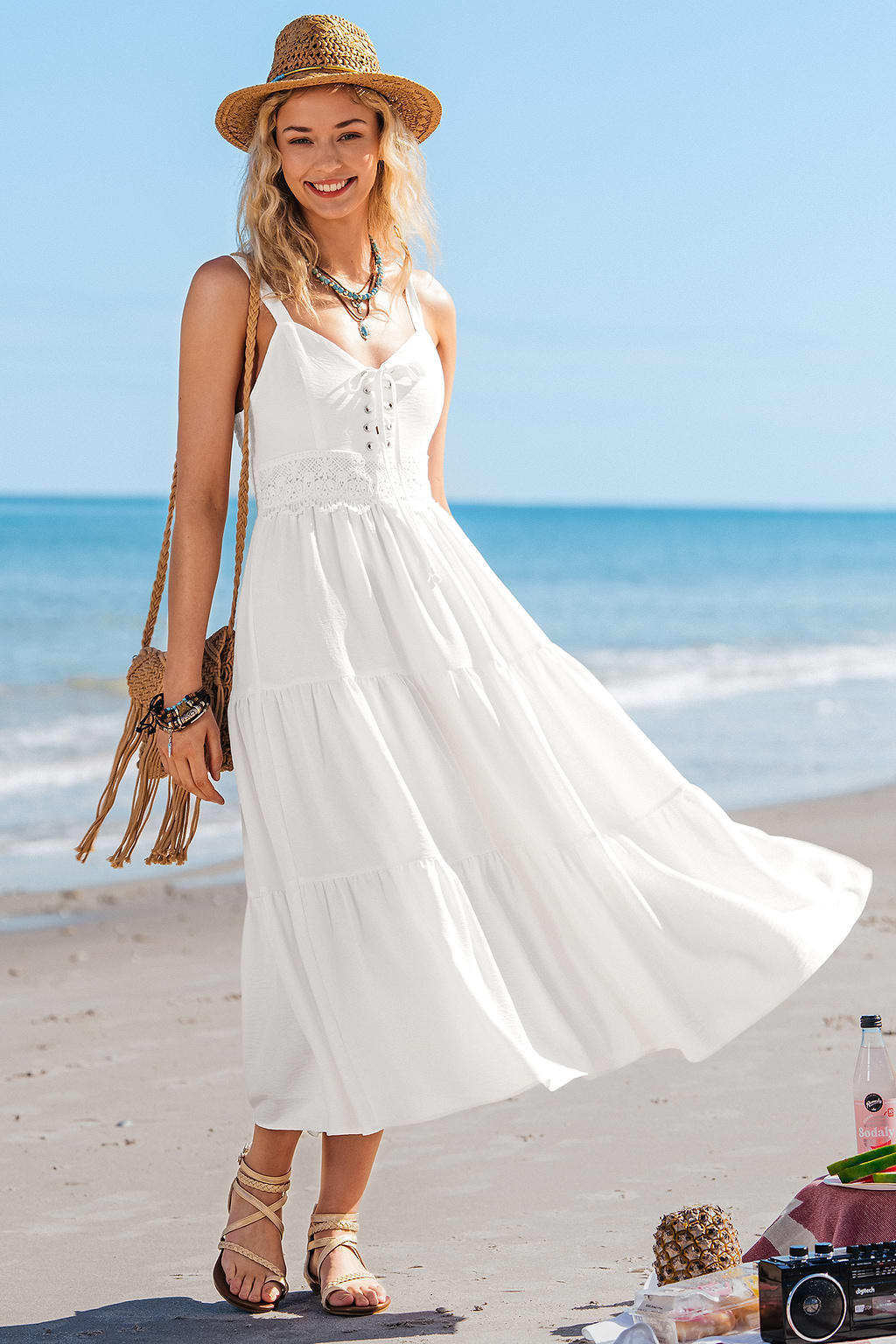 Ivory Light White Maxi Dress