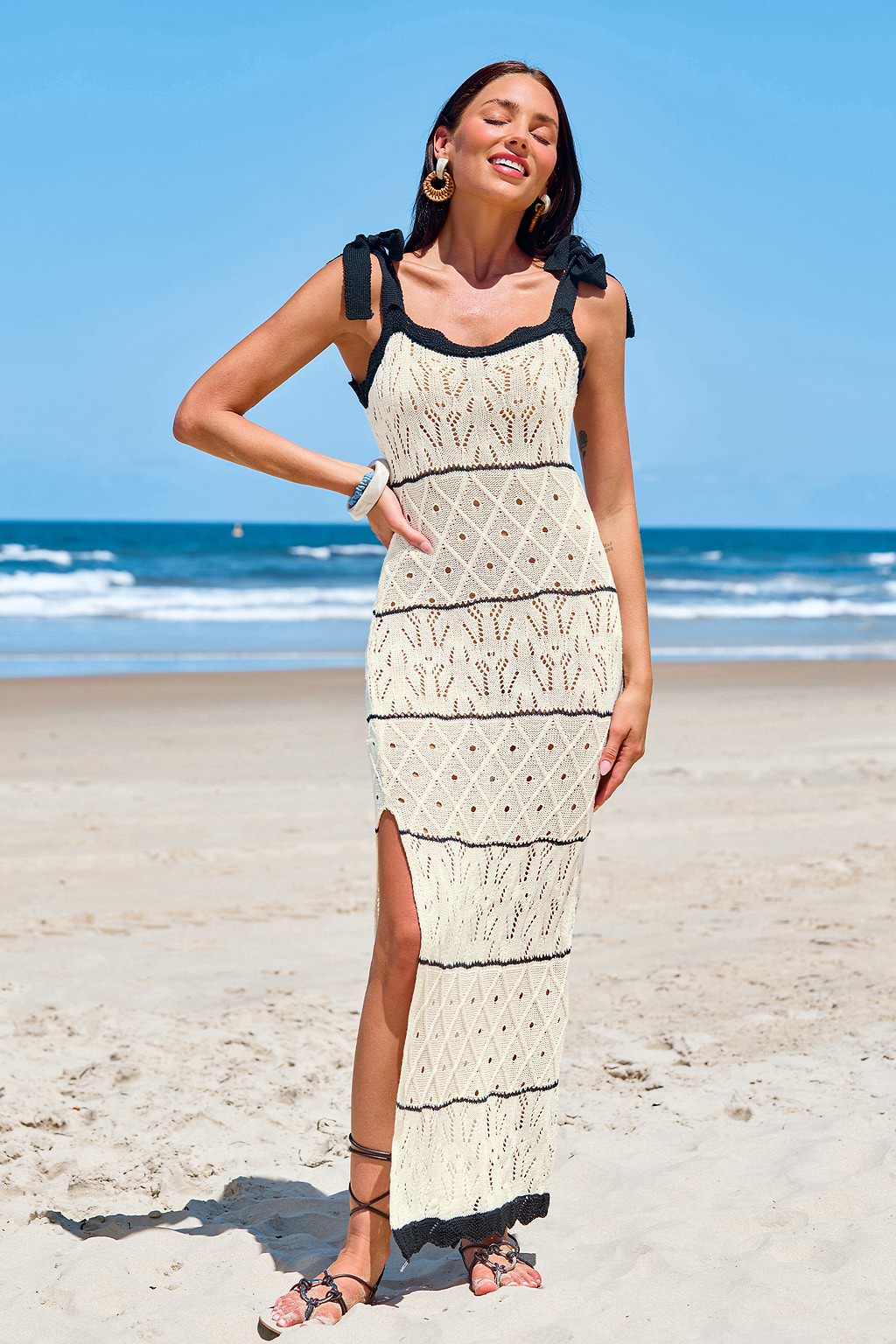 Classic Muse Beige Maxi Dress