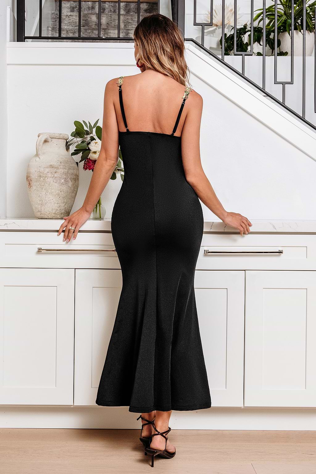 Fleur Seduction Black Maxi Dress