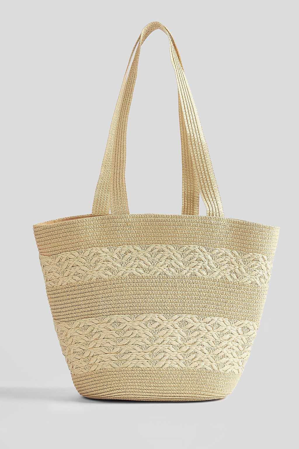 Sac en paille poignée rigide