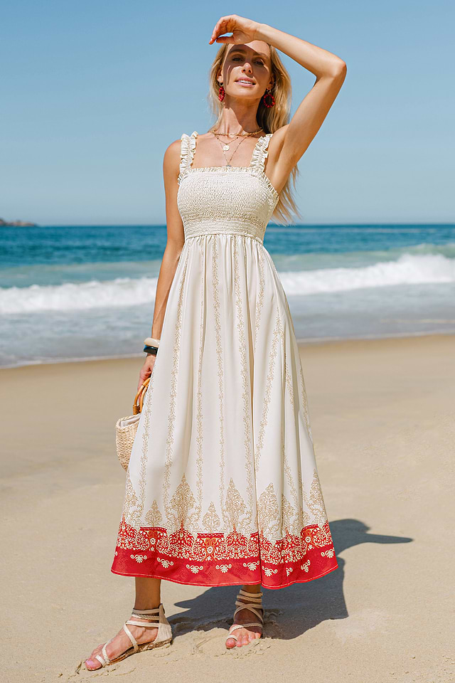 Coconut Sky Two-Toned Maxi Dress