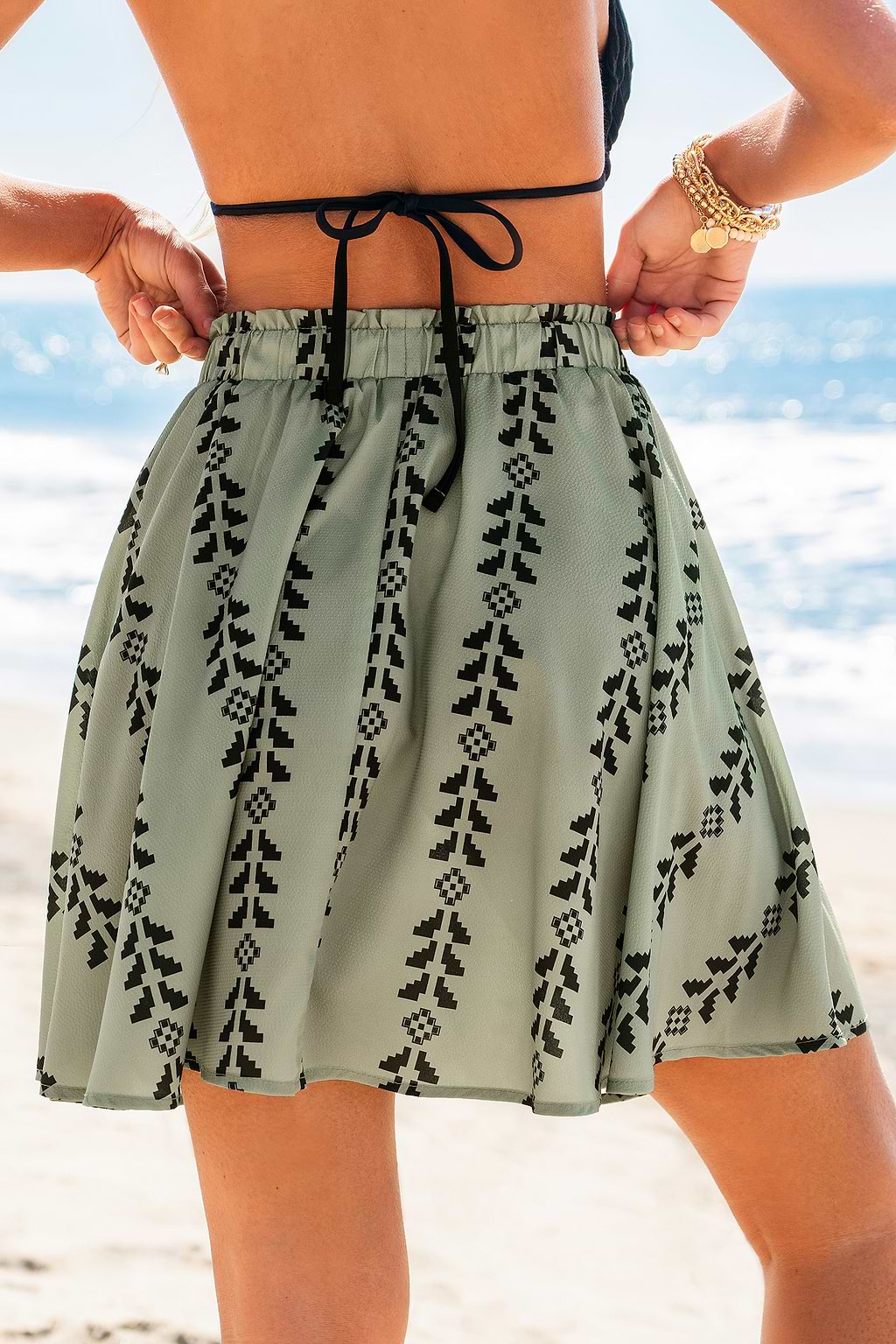 Pareo bohemio de luz verde