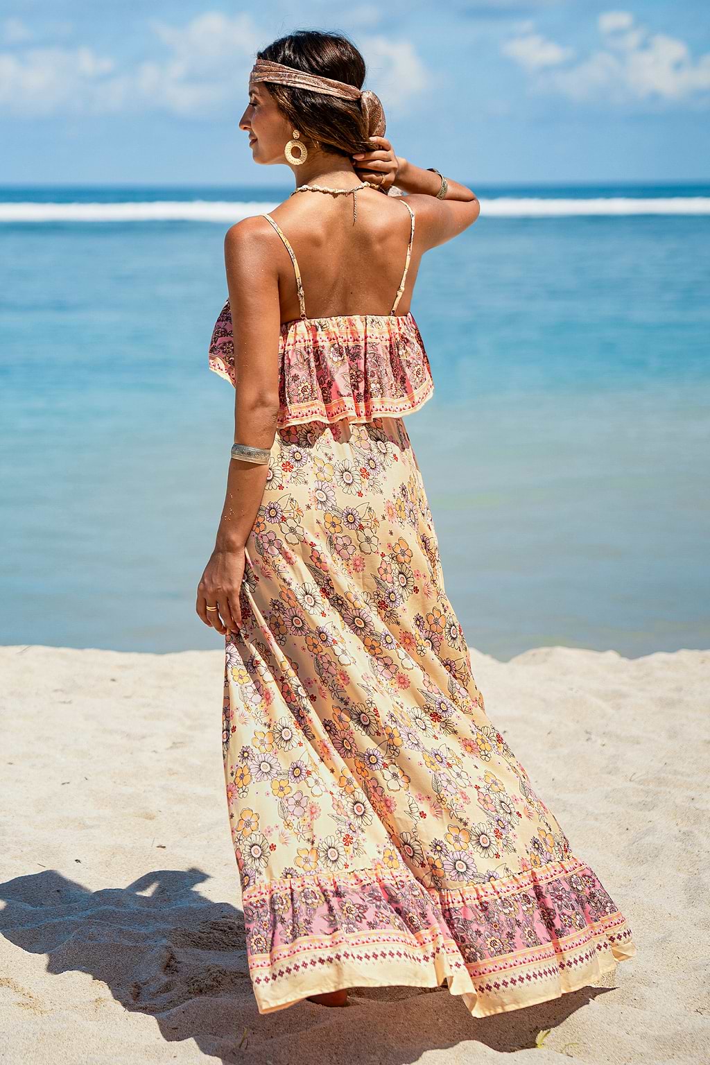 Falling Petals Floral Maxi Dress