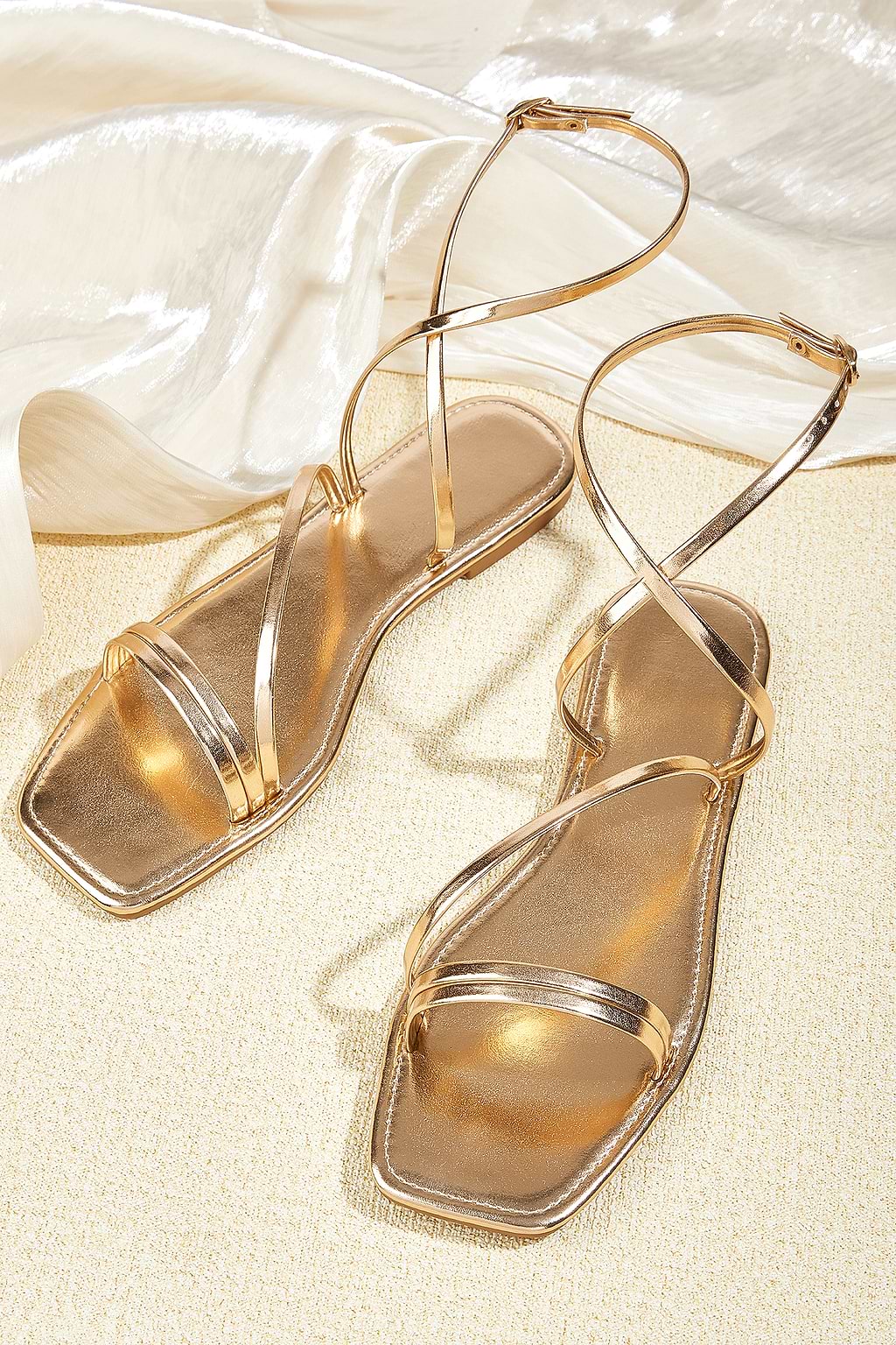 Goddess Steps Faux Leather Sandals