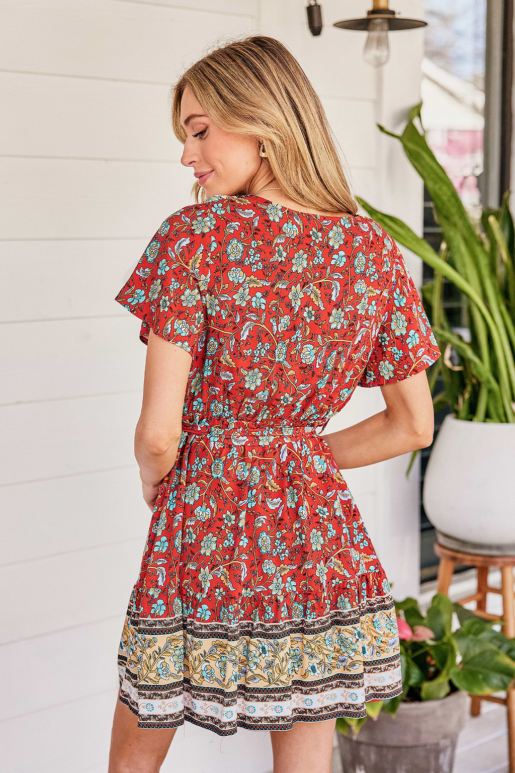 Saffron Muse Floral Mini Dress