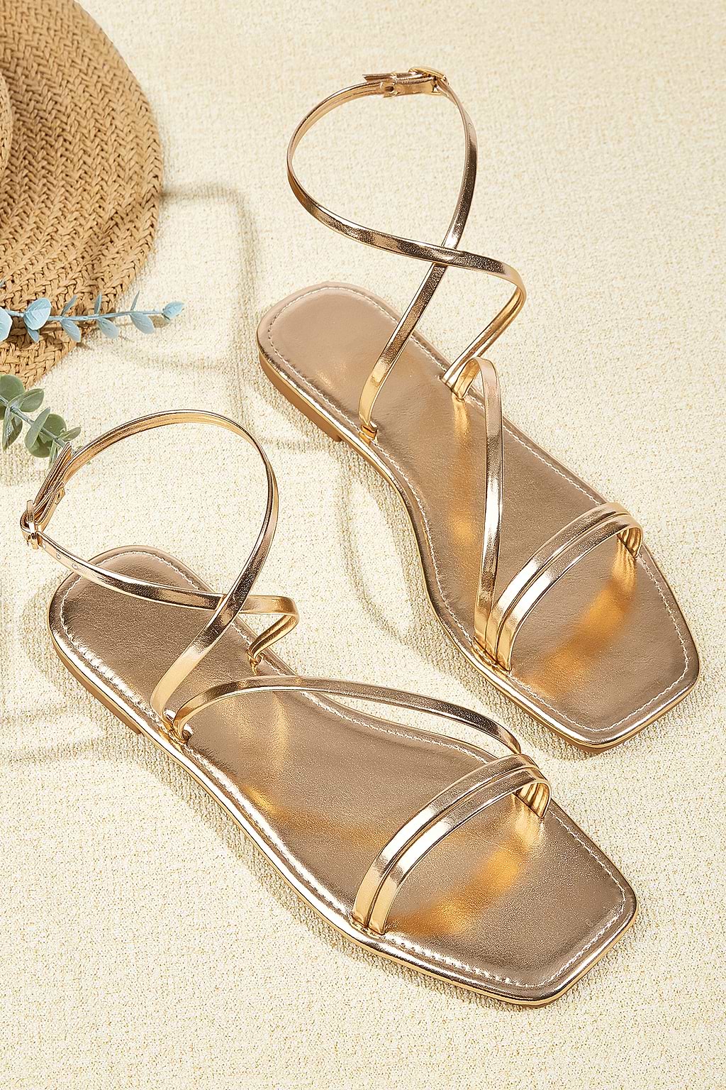 Goddess Steps Faux Leather Sandals
