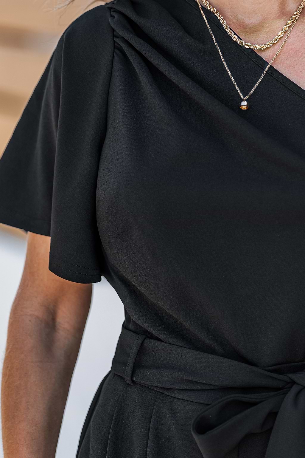 Office Muse Black Romper