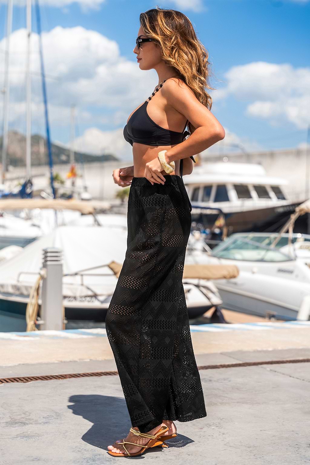 Bare Current Black Cover-Up Pants