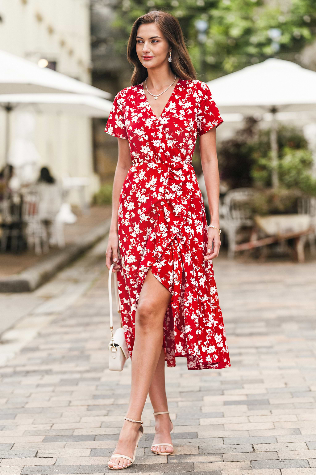 Antique Blooms Floral Midi Dress