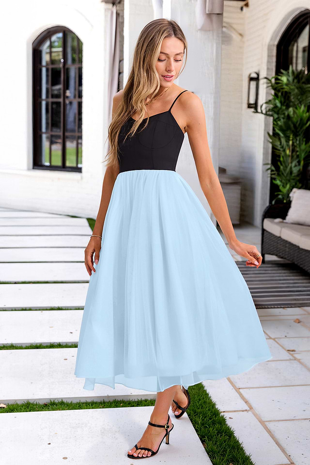 Stardust Tulle Two-Toned Midi Dress