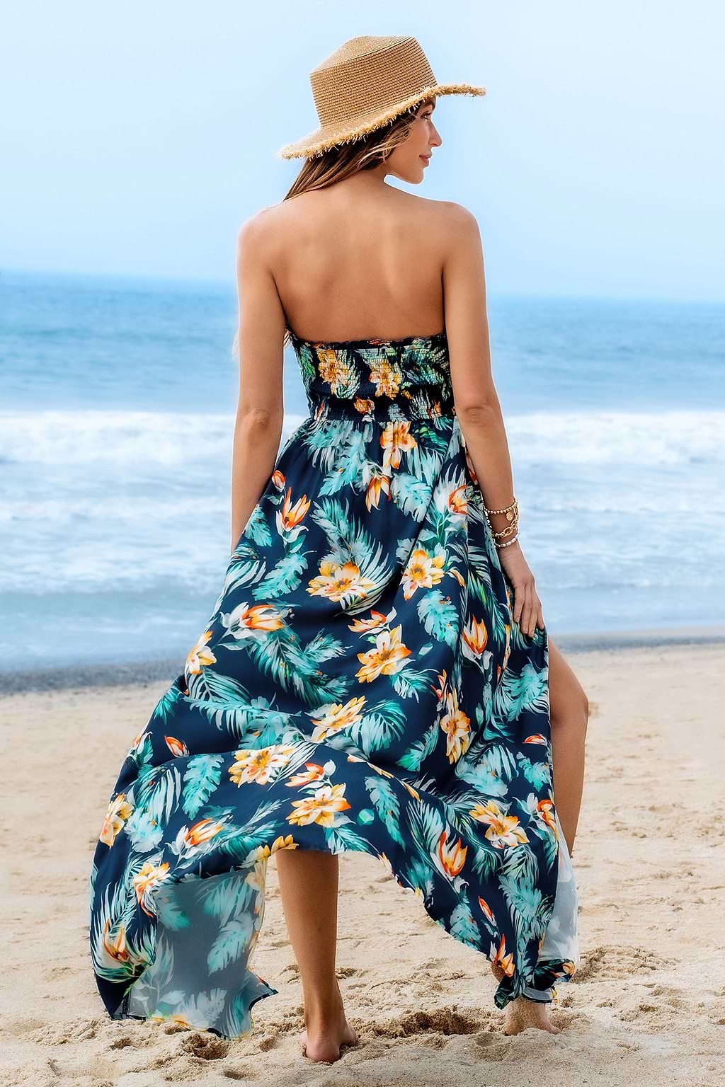 Swaying Flora Tropical Maxi Dress