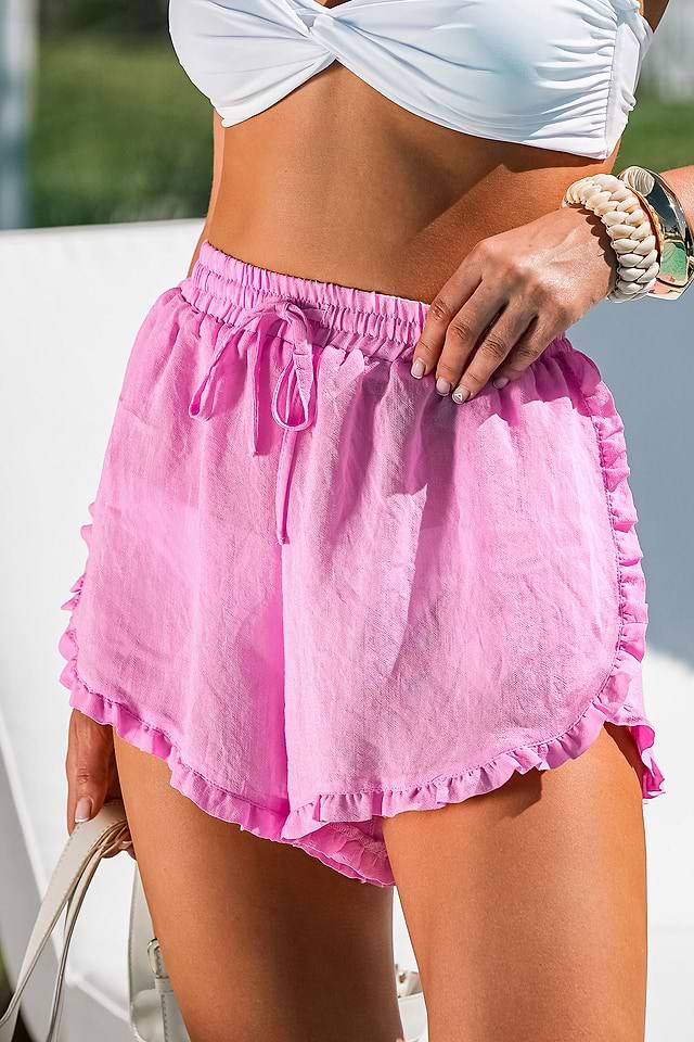 Pantaloncini copricostume rosa Strawberry Wave