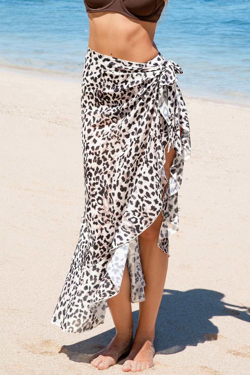Wild Idea Animal Print Cover-Up Sarong