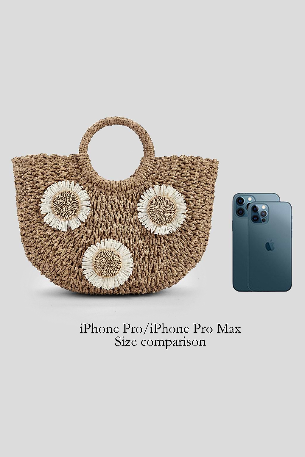 Budding Daisies Straw Bag