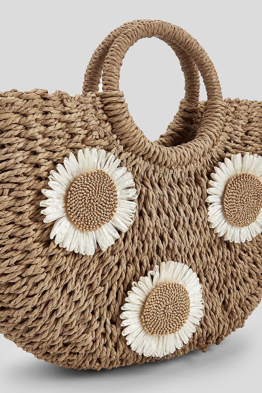 Budding Daisies Straw Bag
