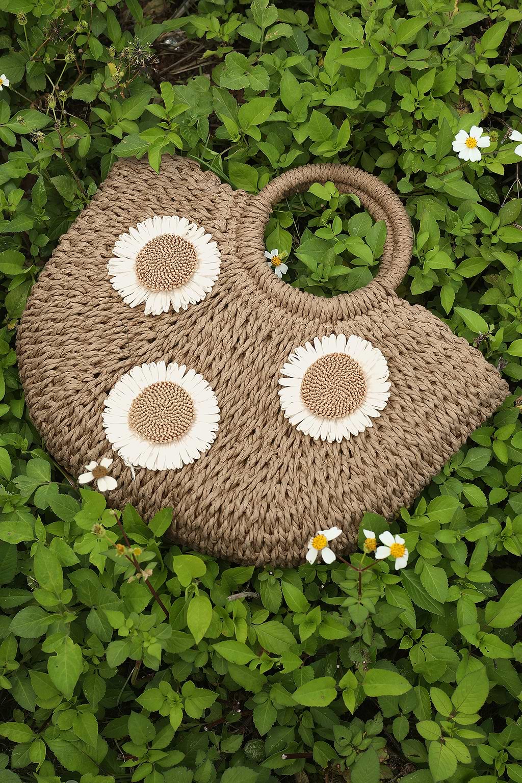 Sac en paille poignée courte